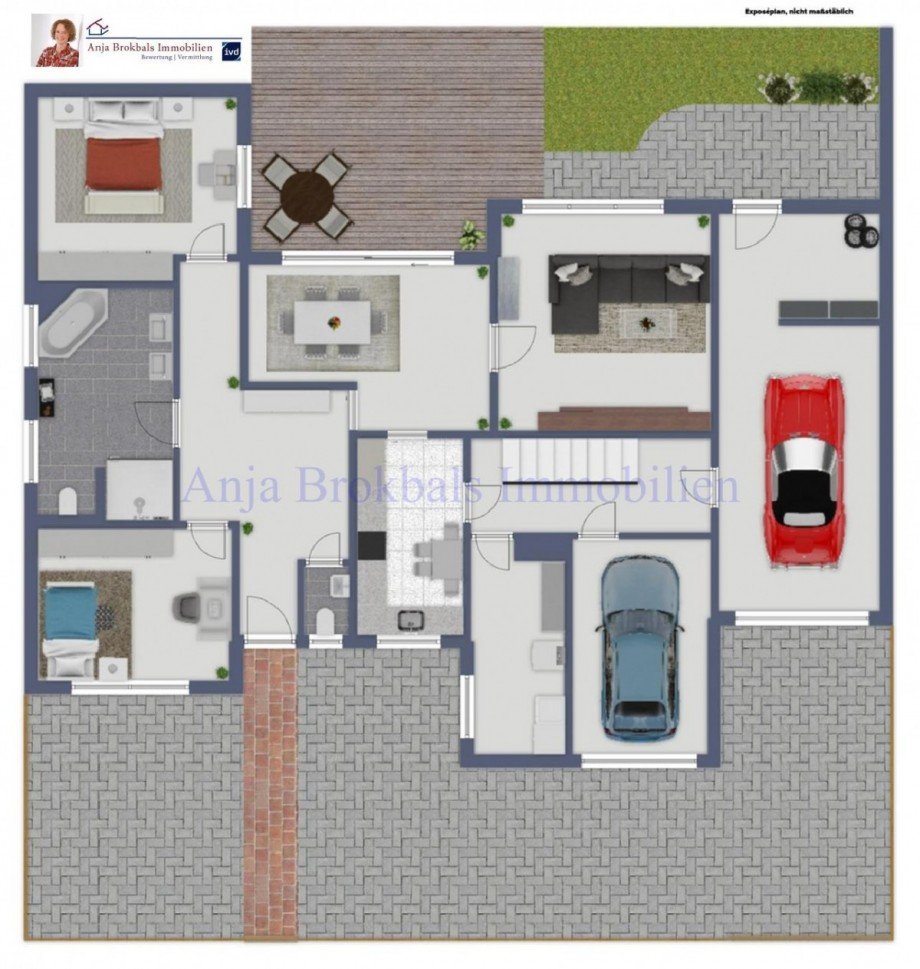 02.588.Erdgeschoss Grundriss Einfamilienhaus Rheda-Wiedenbr�ck