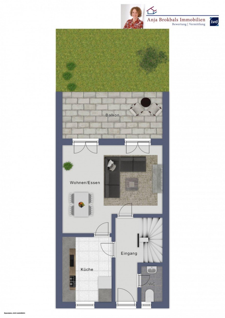 Erdgeschoss Reihenmittelhaus G�tersloh