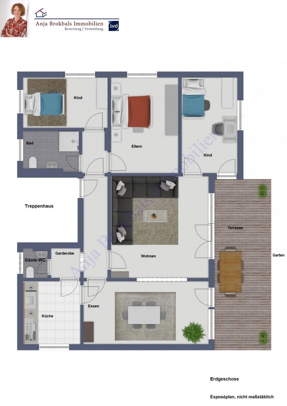 Grundriss Erdgeschoss Wohnung G�tersloh