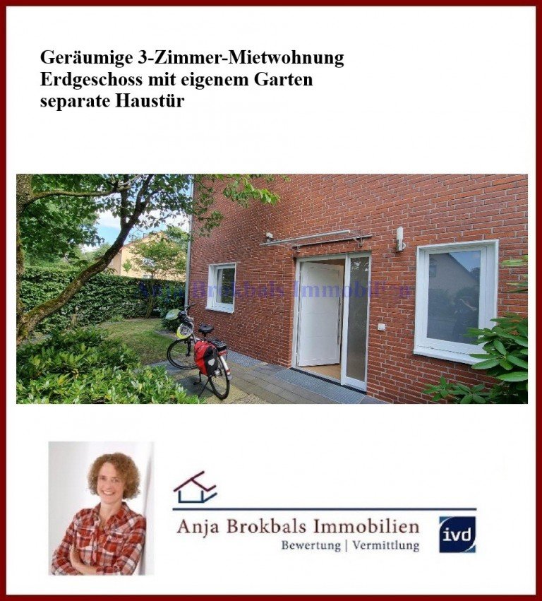 EG, Garten, separater Eingang G�tersloh Wohnung Ger�umige 3-Zimmer-Mietwohnung im Erdgeschoss mit Garten