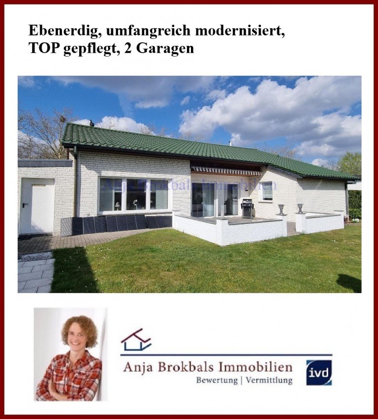 Ebenerdig, umfangreich modernisiert, 2 Garagen Rheda-Wiedenbr�ck Einfamilienhaus Ebenerdig, umfangreich modernisiert, TOP gepflegt, 2 Garagen - provisionsfrei f�r K�ufer