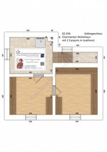 Kellergeschoss Grundriss 2-Familienhaus in Isselhorst: EG barrierefrei, 170 m�, 2 Carports, toller Garten, 2 Eing�nge - provisionsfrei f�r K�ufer