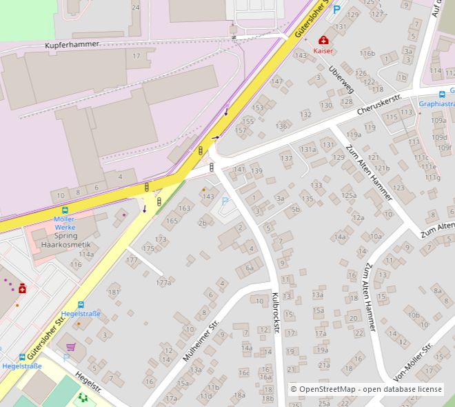 Umgebungskarte Parken Bielefeld