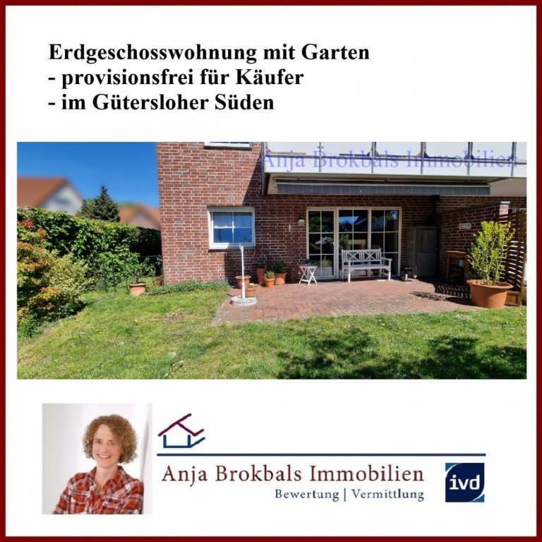 02.583.10 G�tersloh Wohnung Erdgeschosswohnung mit Garten - provisionsfrei f�r K�ufer