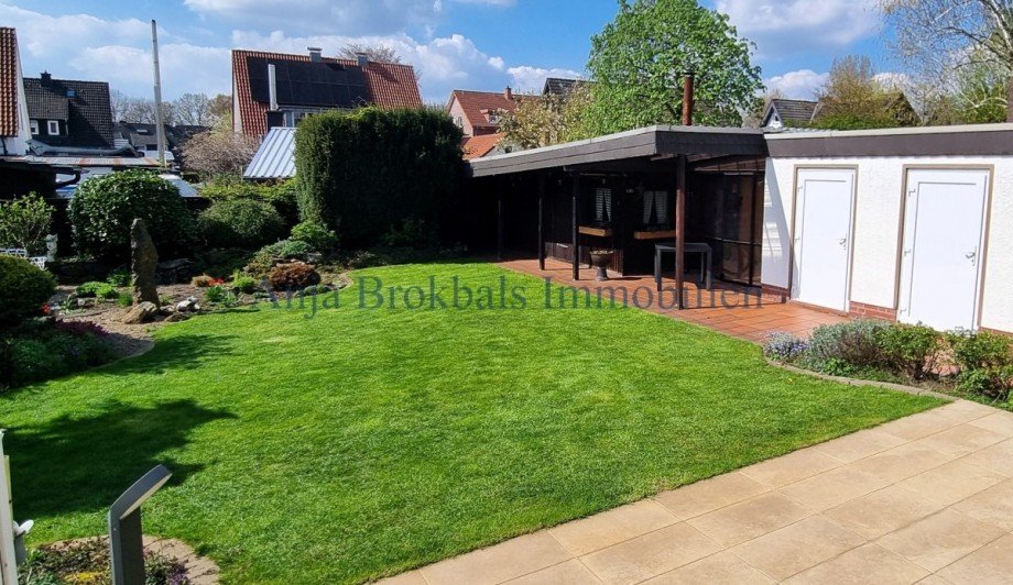 Garten Terrassenblick Einfamilienhaus G�tersloh