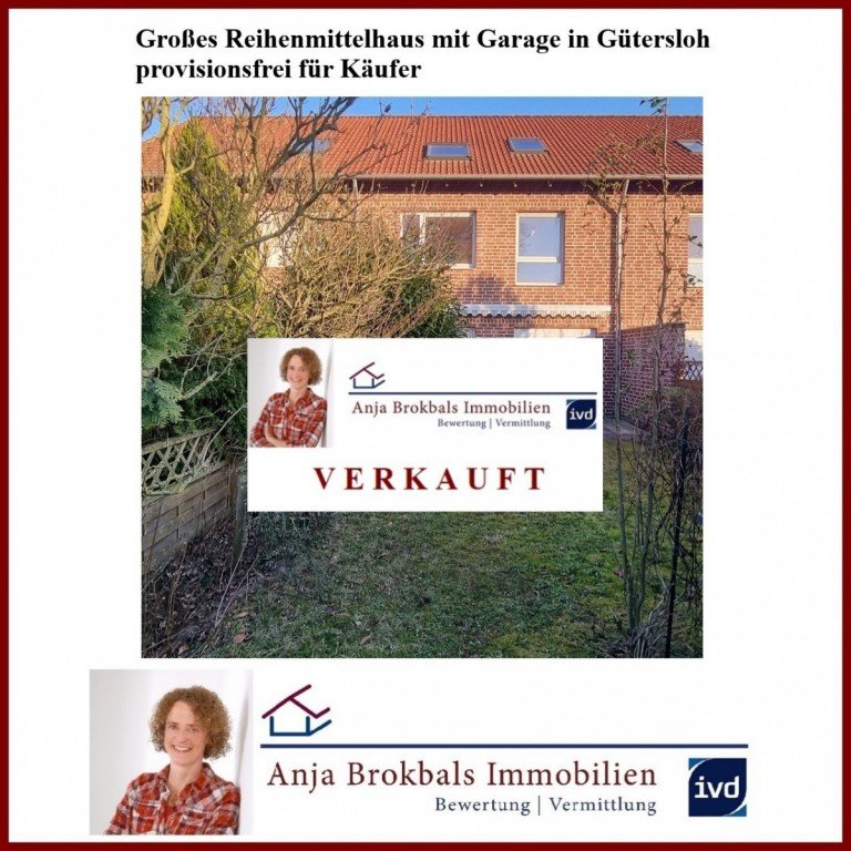 02.585.VERKAUFT G�tersloh Reihenmittelhaus Gro�es Reihenmittelhaus mit Garage_provisionsfrei f�r K�ufer_in G�tersloh
