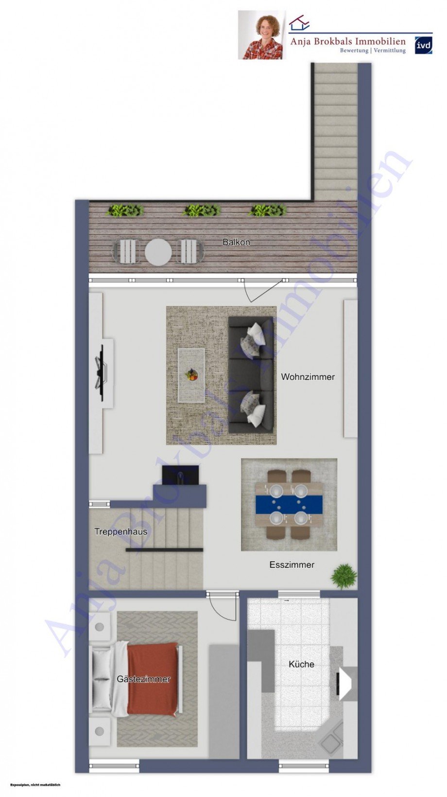 Obergeschoss Reihenmittelhaus G�tersloh