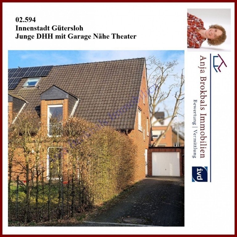 02.594.Junge DHH mit Garage in G�tersloh Innenstad G�tersloh Doppelhaush�lfte Junge DHH mit Garage N�he Theater G�tersloh - provisionsfrei f�r K�ufer