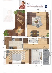 Obergeschoss mit G�ste-WC und tollem Balkon Hell - ger�umig - G�ste-WC - toller gro�er Balkon: 
Mietwohnung in G�tersloh Spexard (VERMIETET)
