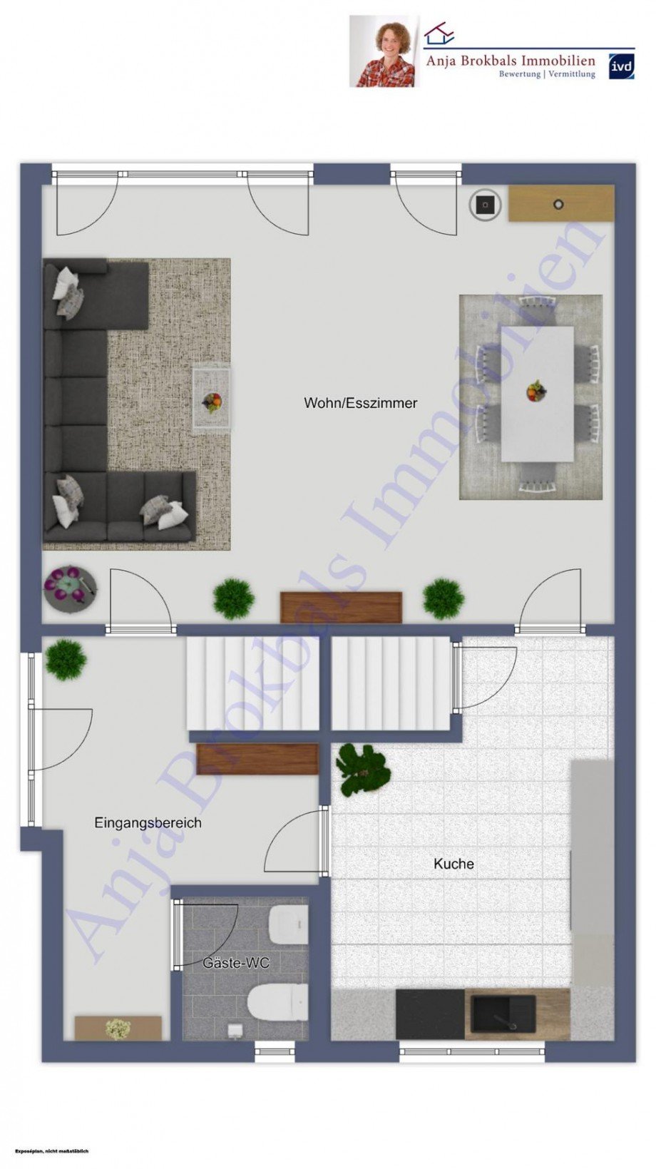 Grundriss Erdgeschoss Doppelhaush�lfte G�tersloh