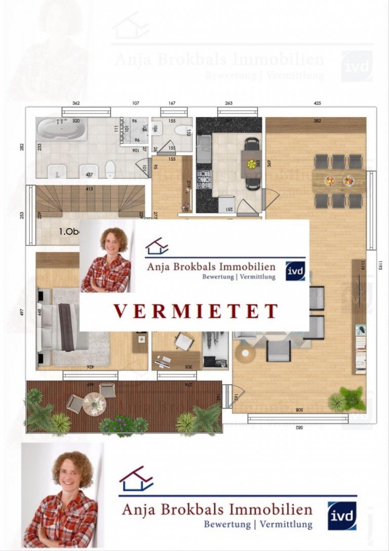 VERMIETET Marienfeld Wohnung Marienfeld, tolle Obergescho�-Wohnung mit Garage in einem 3-Familien-Haus
