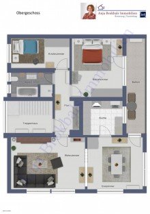 02.574.Obergeschoss Zweifamilienhaus mit ausgebautem DG und mit 3 Garagen in Harsewinkel, provisionsfrei f�r K�ufer