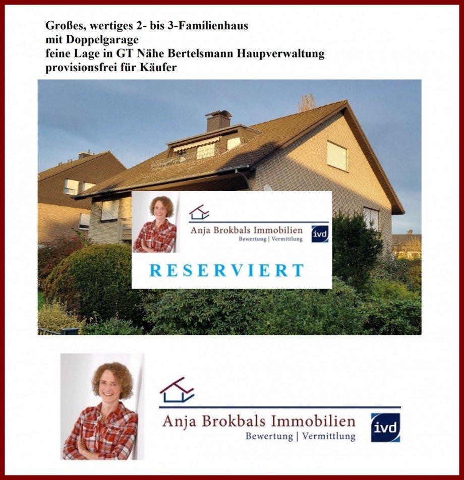 RESERVIERT Zweifamilienhaus G�tersloh
