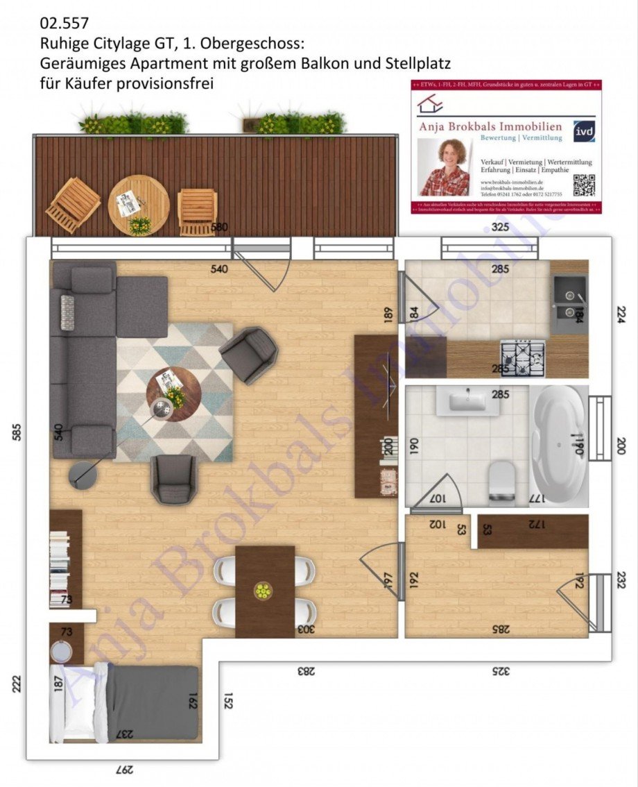 02.557.Grundriss 1.OG Wohnung Wohnung G�tersloh